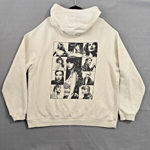 Taylor Swift The Eras Tour Hoodie Unisex 2XL Cream Pullover Concert Merch